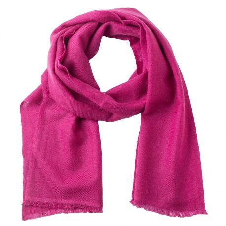 Halstørklæde dame i cashmere – fuchsia, 150 x 30 cm