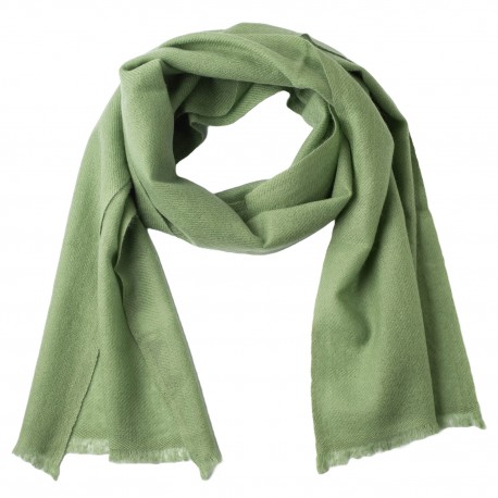 Halstørklæde dame i cashmere – salviegrøn, 150 x 30 cm
