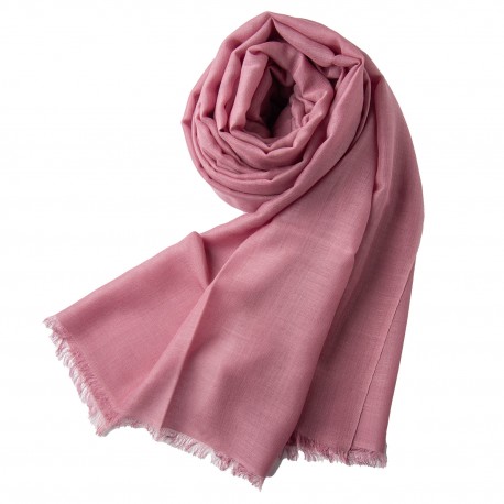 Sjal dame i cashmere og silke – rødviolet