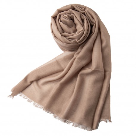 Sjal dame i cashmere og silke – beige