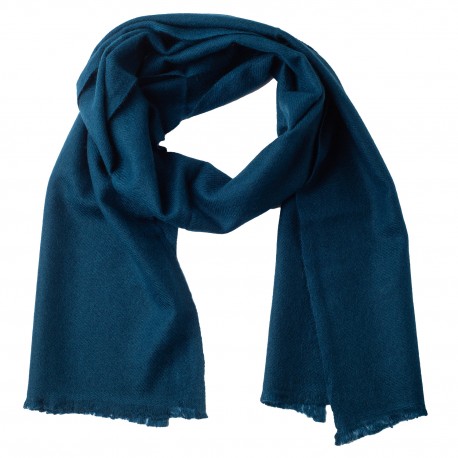 Halstørklæde dame i cashmere – havblå, 150 x 30 cm