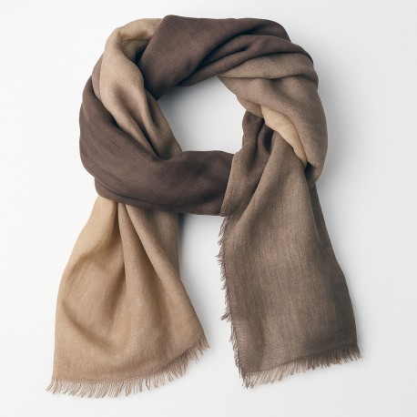 Sjal dame i cashmere – storternet, beige og taupe
