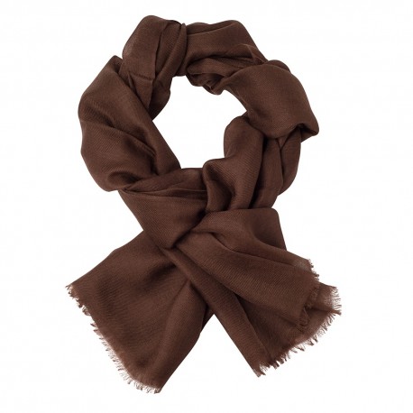 Billede af Sortbrunt pashmina sjal i 2 ply twill
