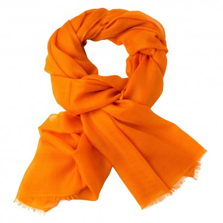 Billede af Orange pashmina sjal i 2 ply twill